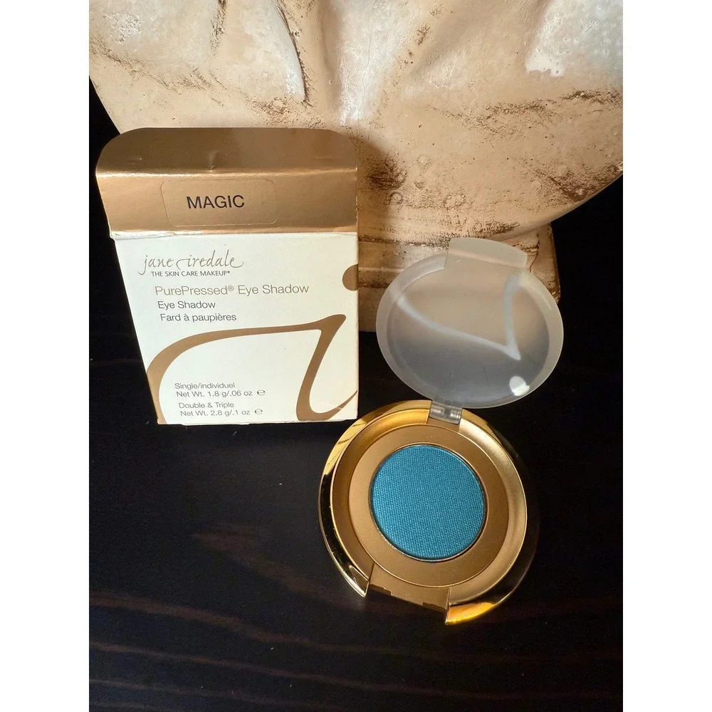 Jane Iredale PurePressed Eye Shadow Magic Teal Blue Shimmer Single 1.8g New Box